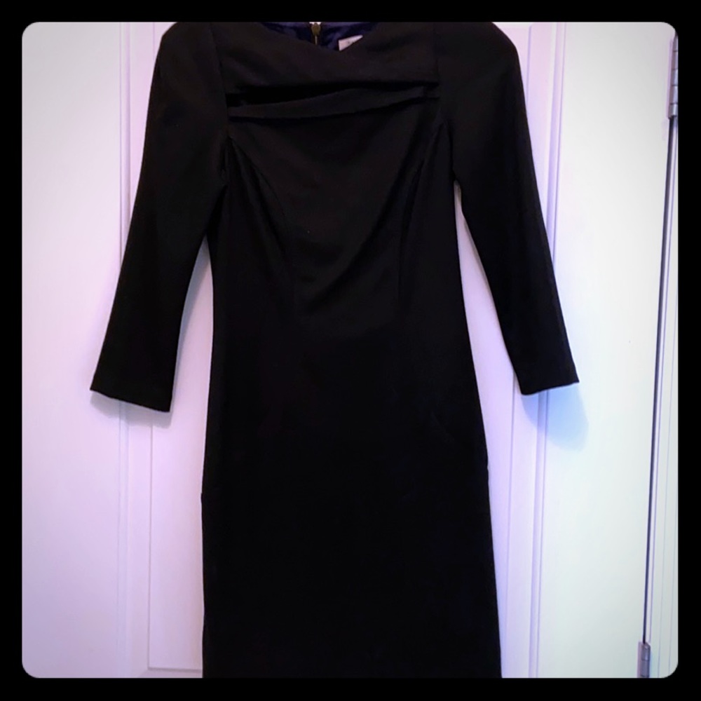 DvF long sleeved black body con dress